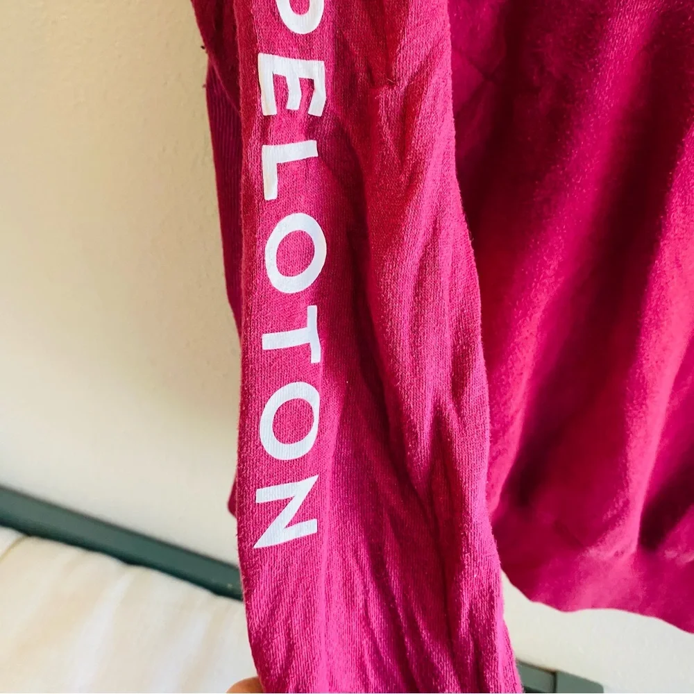 Peloton Burgundy Full Zip-Up Logo Hoodie, Womens XL - Picture 7 of 7